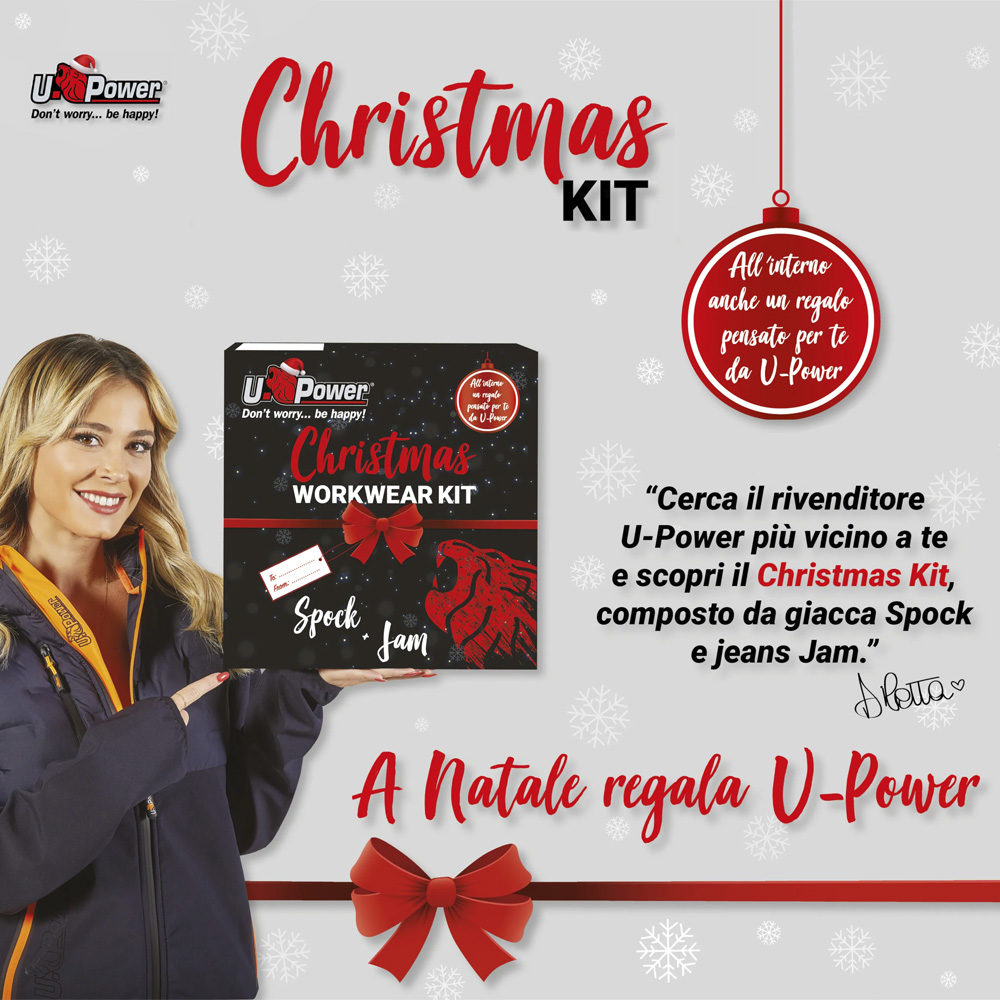 Xmas Kit Deep Blue Tg.XL U-POWER - Giacca, Pantalone, Scaldacolllo e Guanti