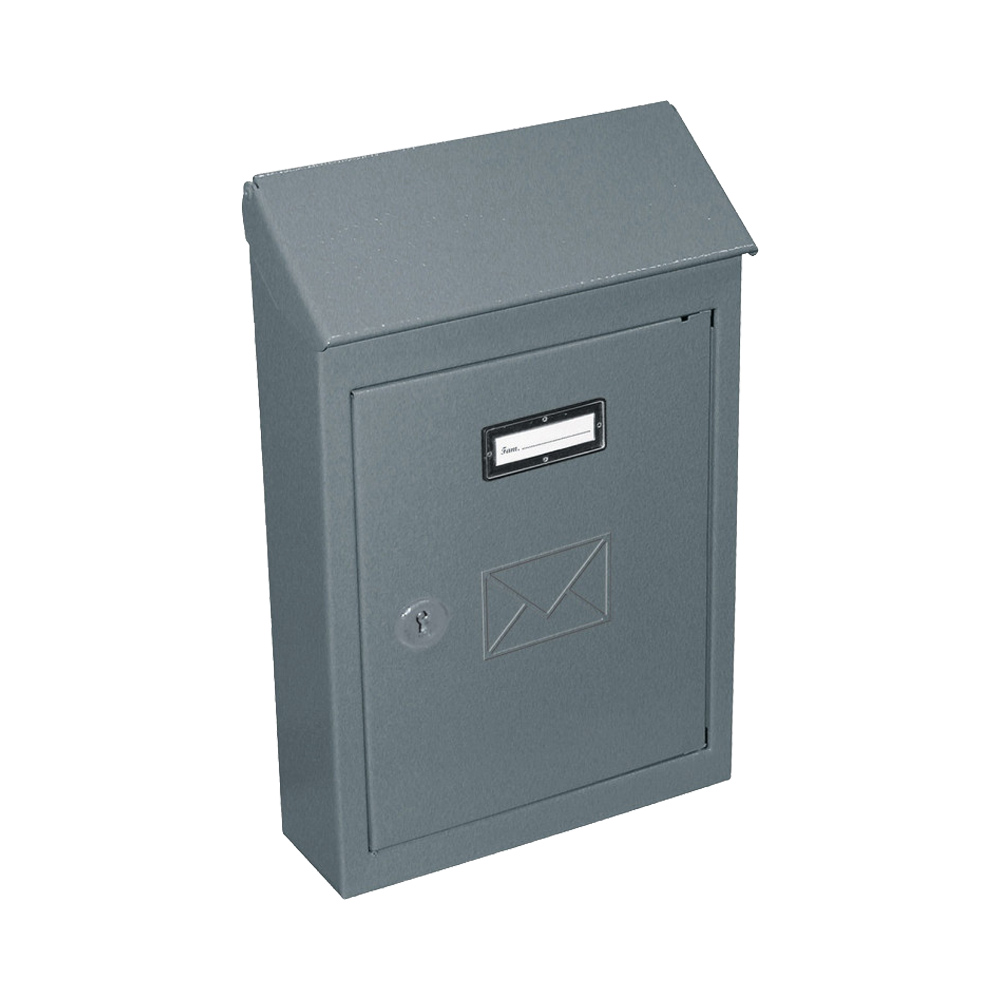 Cassetta postale in acciaio con tetto ferliving - misura 2 - grigio.