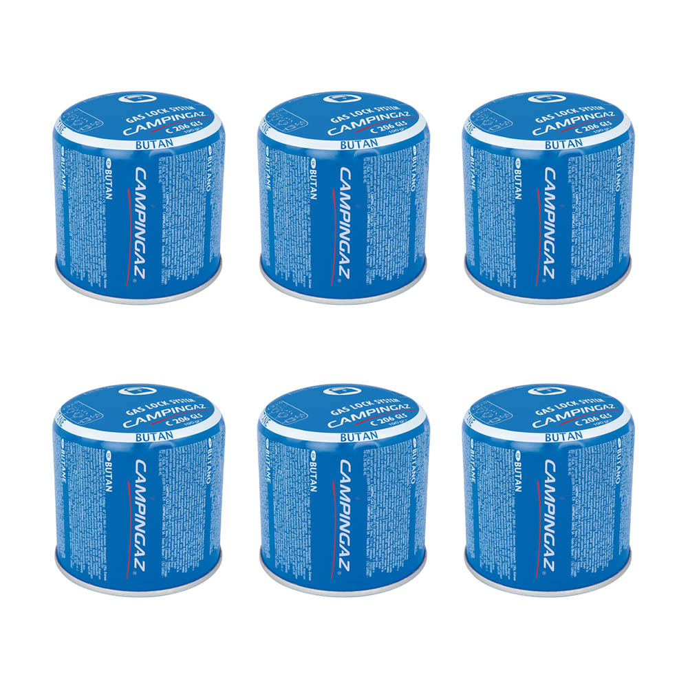 x6 Cartuccia Gas Butano 190 gr C 206 GLS CAMPINGAZ - Normata EN 417