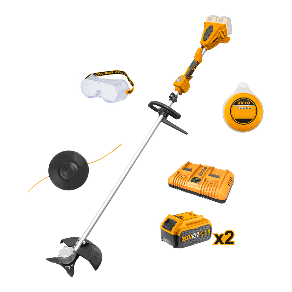 Decespugliatore Brushless 40V 2 Batterie 4,0 Ah INGCO - con Accessori