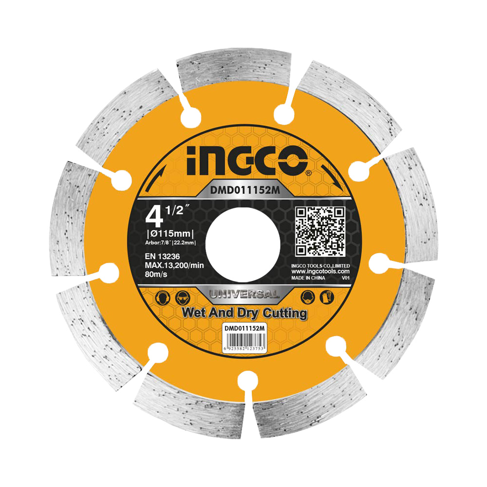 Disco Diamantato Segmentato 115 mm INGCO - Lama 7,5 mm