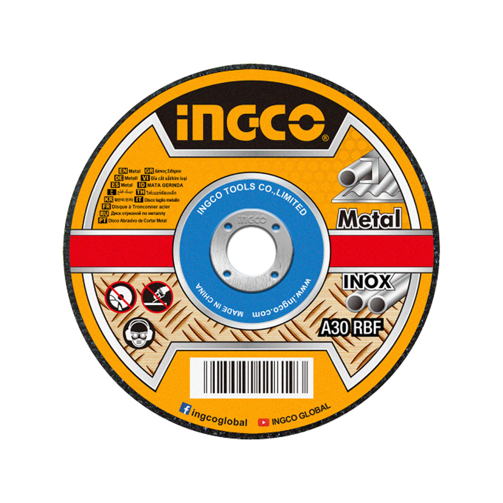 Disco da taglio per ferro e inox 125x22,2 mm ingco - spessore 1,2 mm.