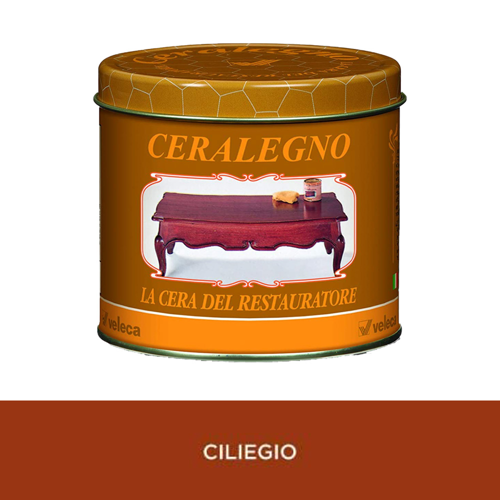 Ceralegno per lucidare e proteggere legno 500 ml veleca - ciliegio.