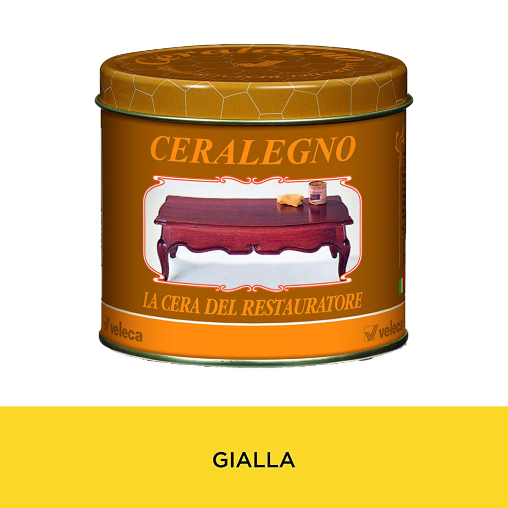 Ceralegno per lucidare e proteggere legno 500 ml veleca - giallo.