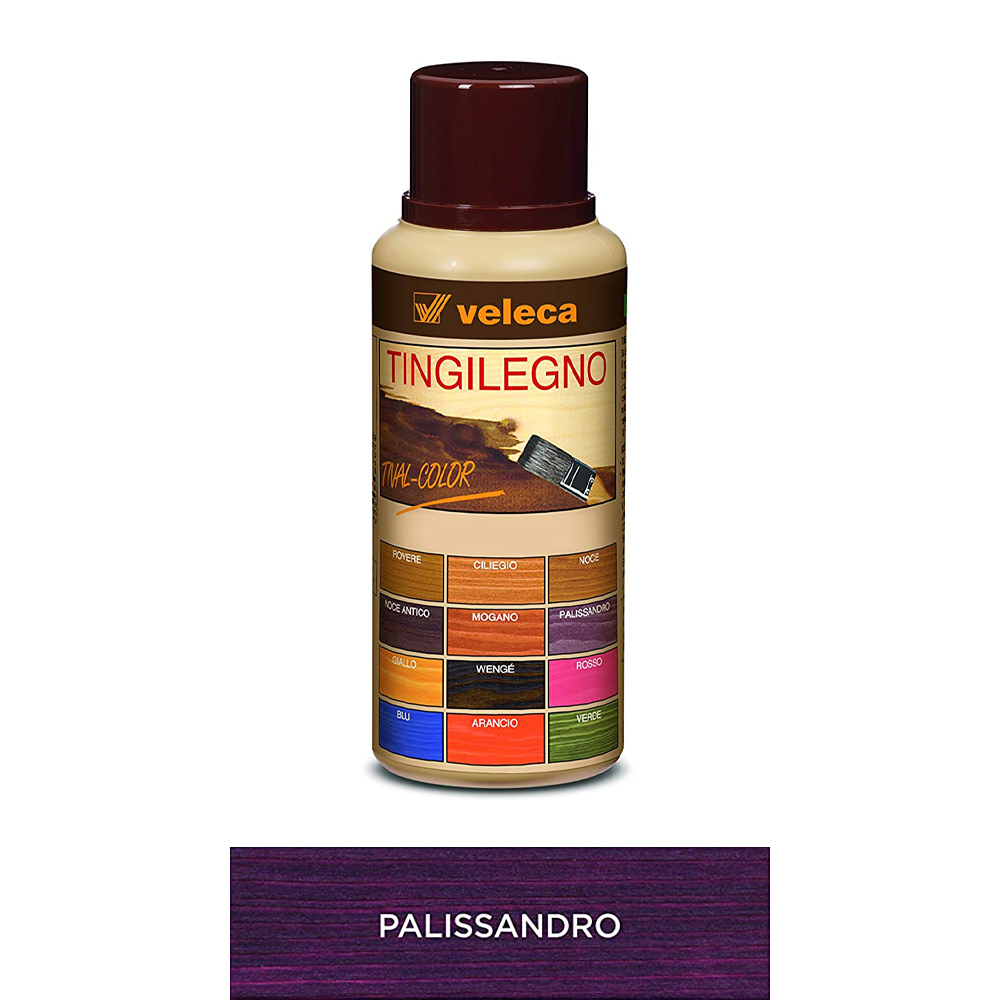 Colorante legno ad acqua tingilegno tival color 250 ml veleca - palissandro.