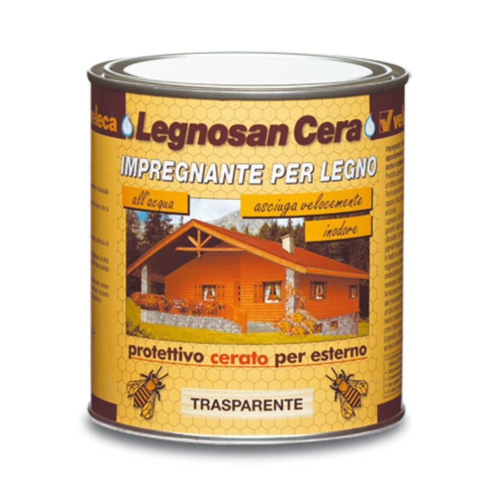 Impregnante all'acqua legnosan cera 2,5 lt veleca - trasparente.