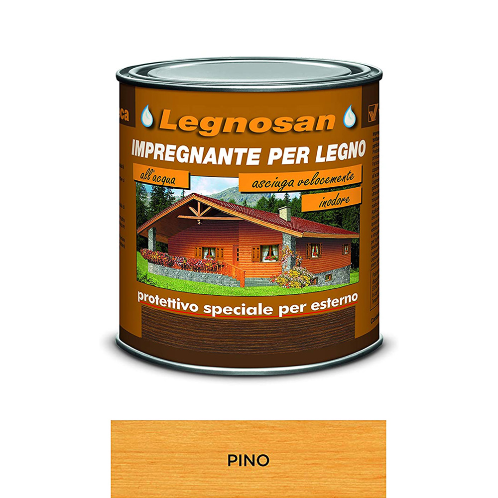 Impregnante all'acqua per legno esterno legnosan 750 ml veleca - pino.