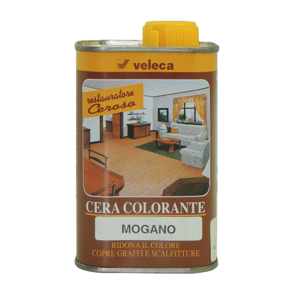 Restauratore ceroso con cera api 250 ml veleca - mogano.