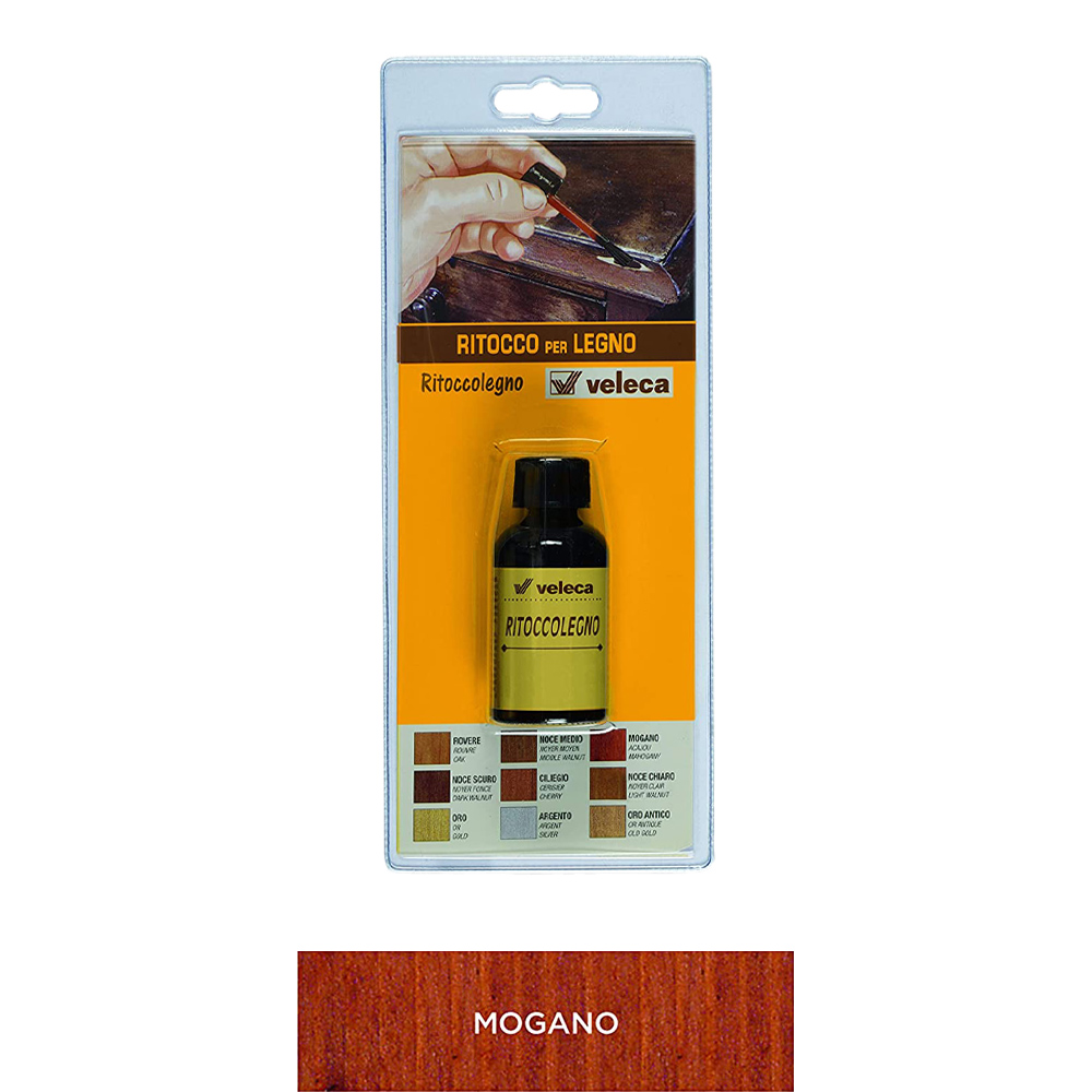 Ritoccolegno Semi-Coprente per Graffi e Scalfitture 25 ml VELECA - Mogano