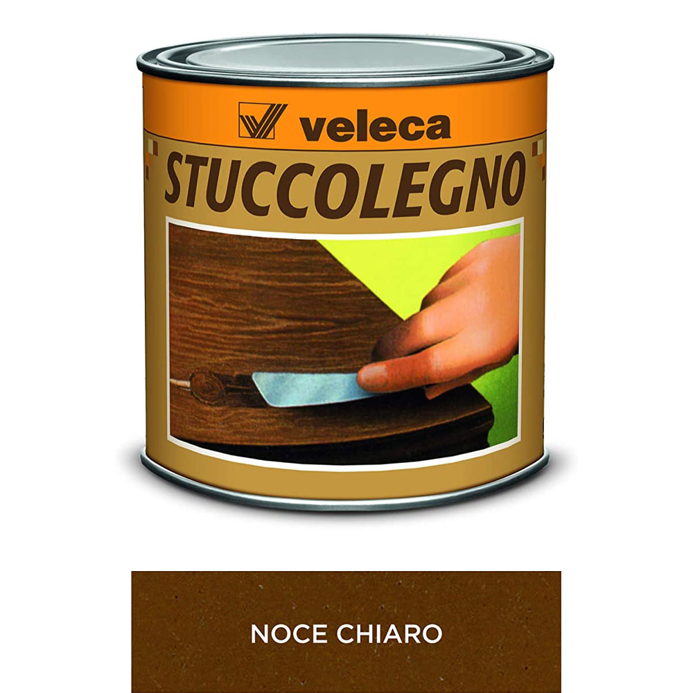 Pasta stuccolegno 250 gr veleca - noce chiaro.