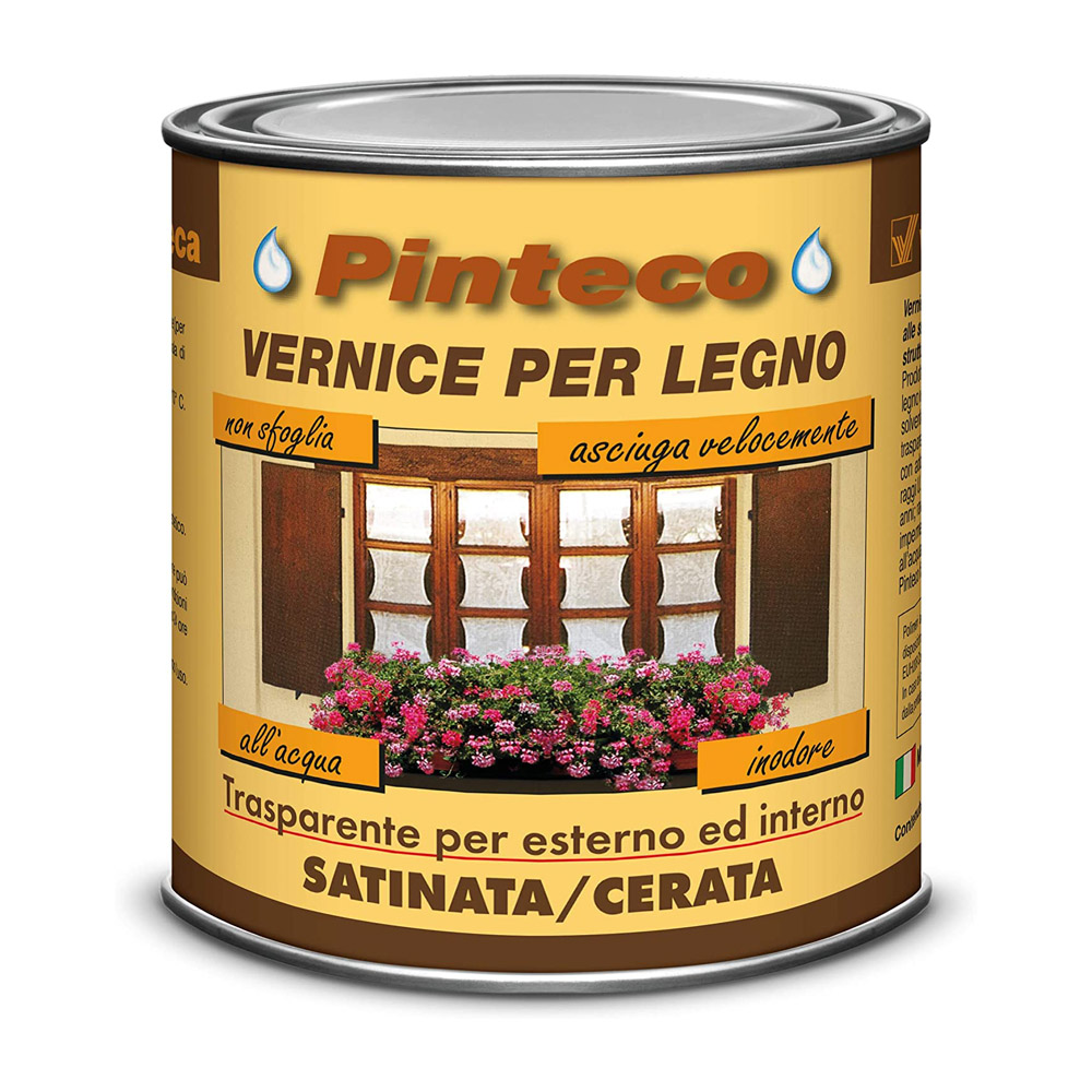 Vernice all'acqua pinteco satinata veleca 2,5 lt.