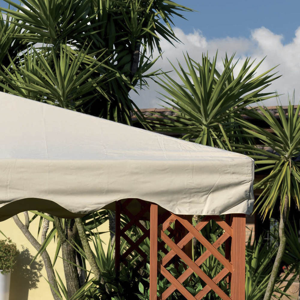 Top di Ricambio per Gazebo Impermeabile Ecrù FERLIVING - 3x3 MT