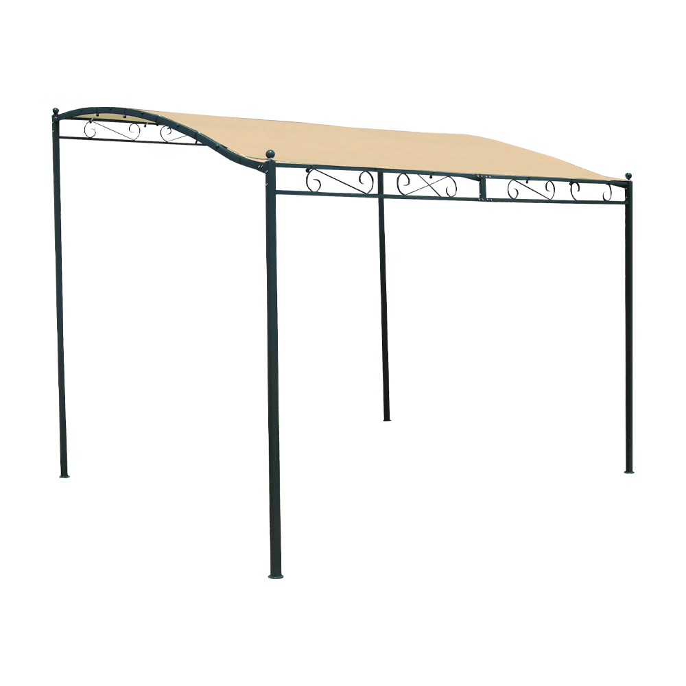 Veranda gazebo beige in acciaio  ferliving - cm. 250x300x250/203h.