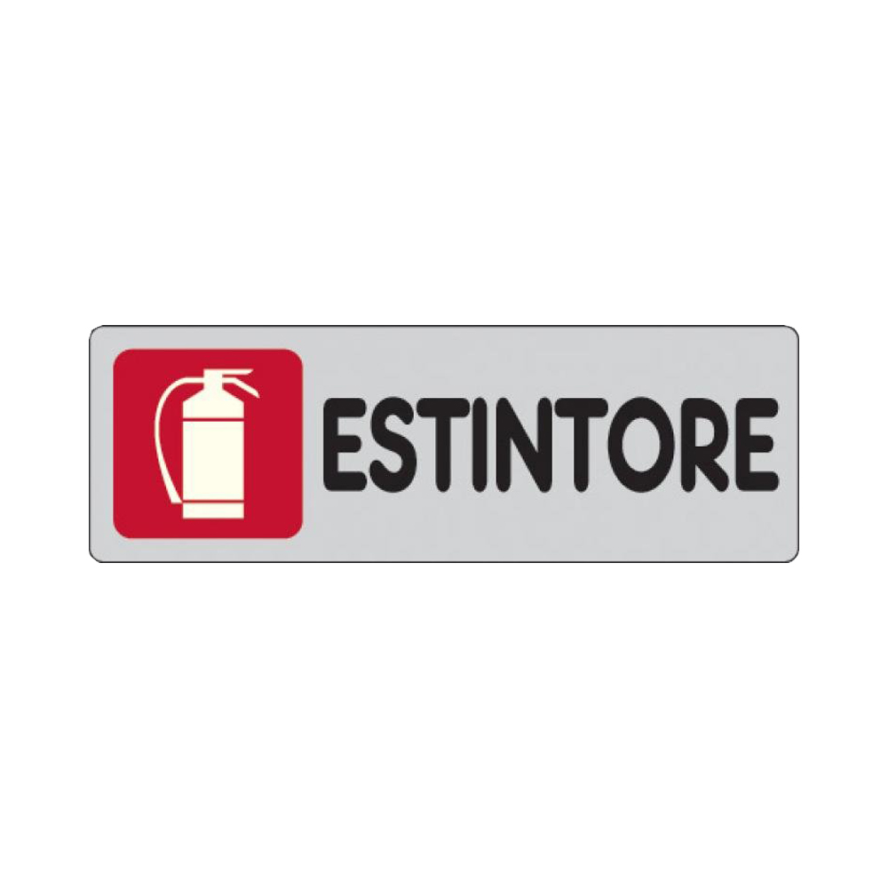 Cartello in Carta Autoadesiva 15x5 cm - ESTINTORE