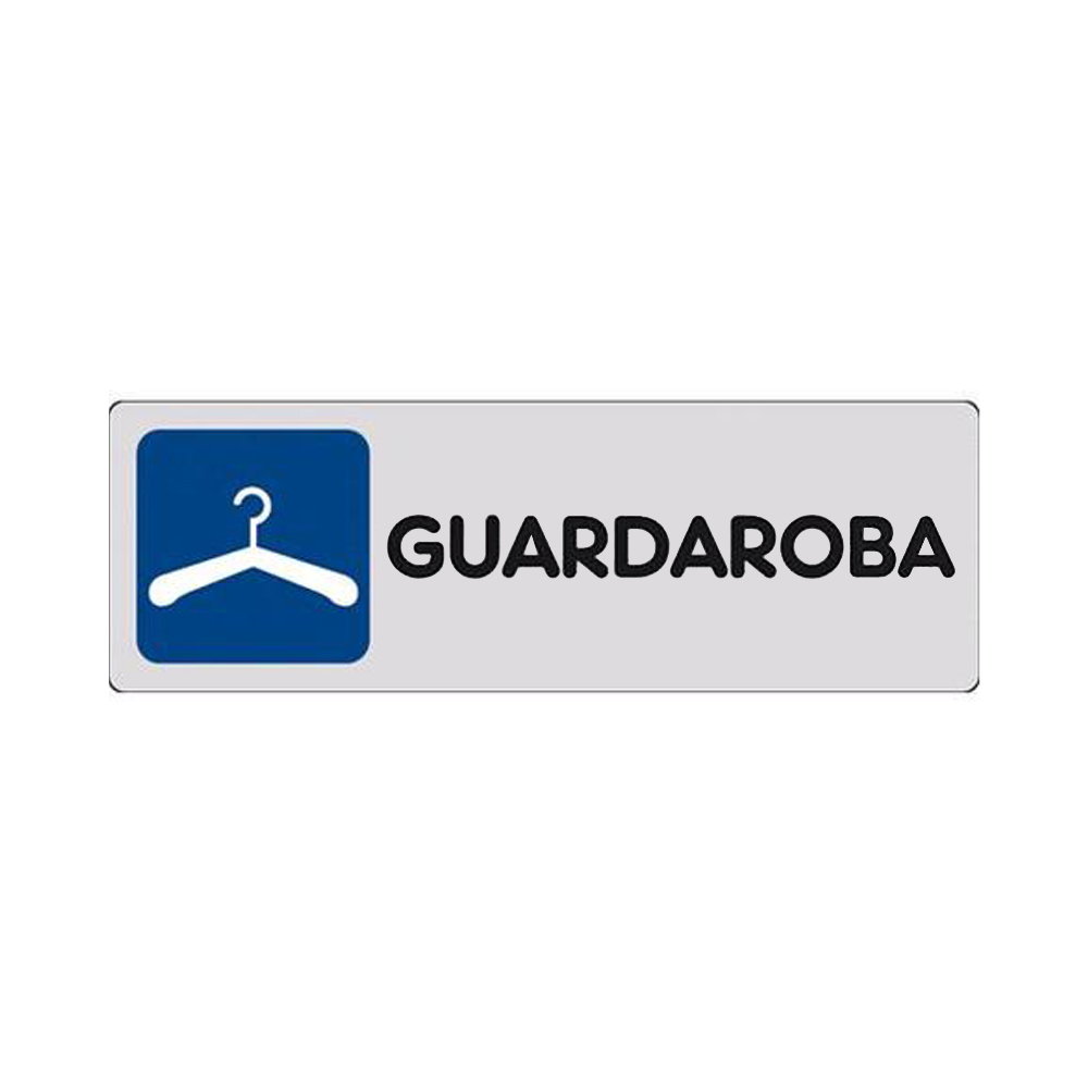 Cartello in Carta Autoadesiva 15x5 cm - GUARDAROBA