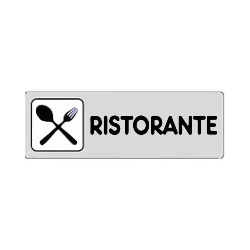 Cartello in Carta Autoadesiva 15x5 cm - RISTORANTE