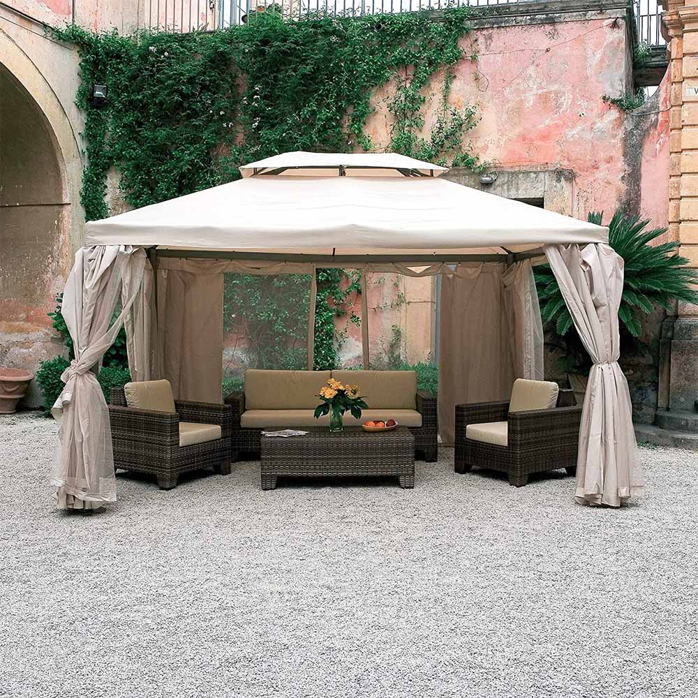 Gazebo in Alluminio Sahara 3X4 MT Ecru FERLIVING | Fercolor