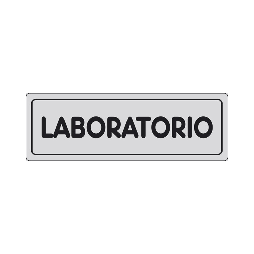 Cartello in Carta Autoadesiva 15x5 cm - LABORATORIO