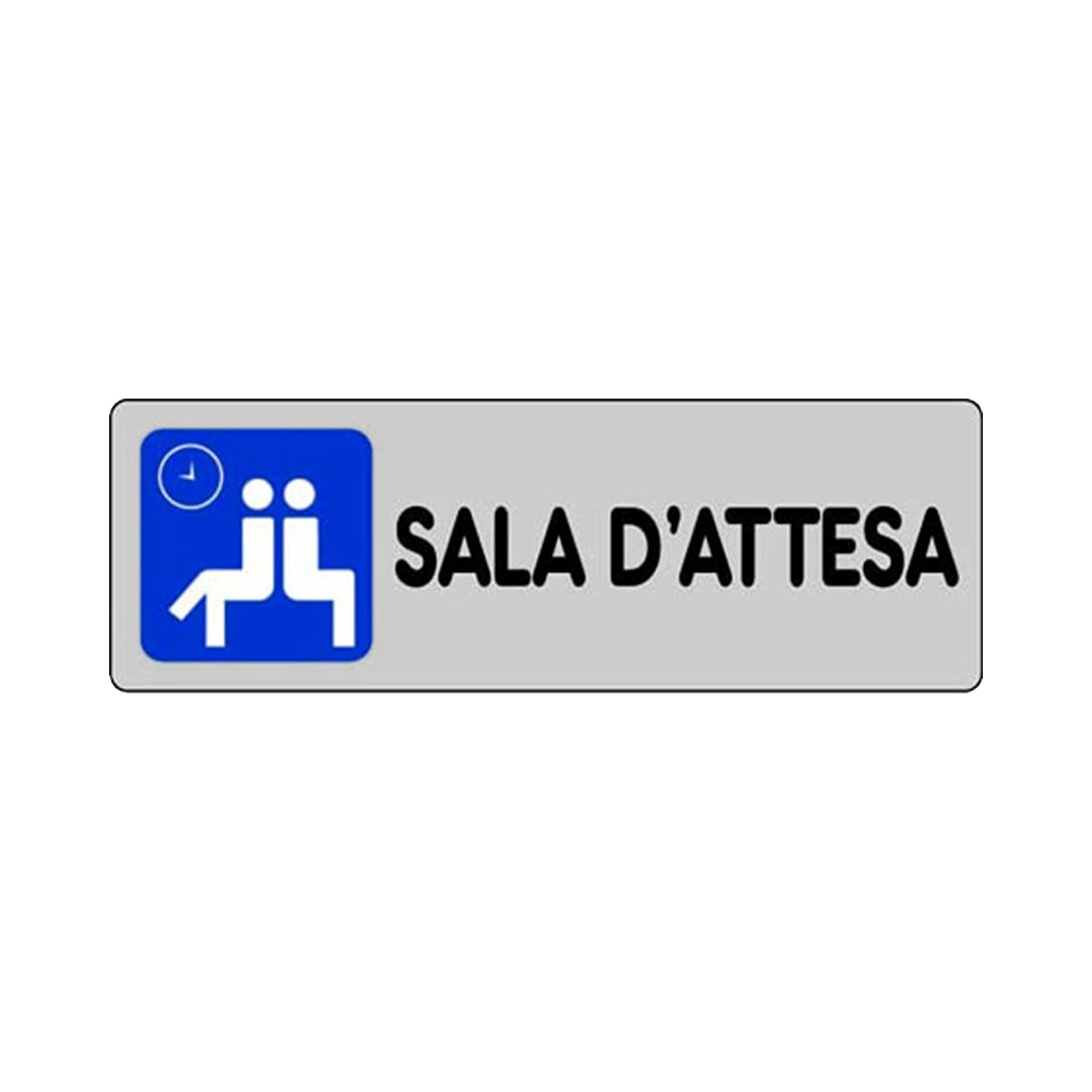 Cartello in Carta Autoadesiva 15x5 cm - SALA D'ATTESA