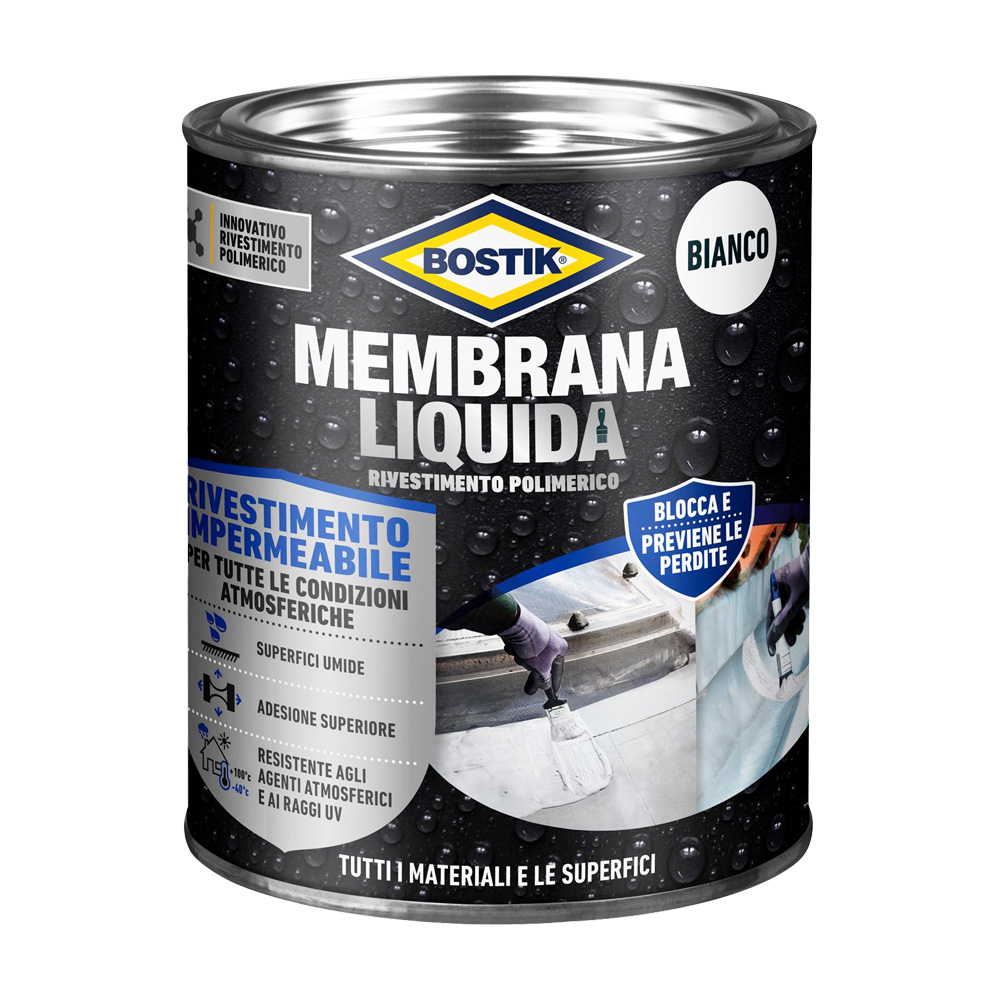 Membrana liquida rivestimento polimerico 1 kg bostik - bianco.