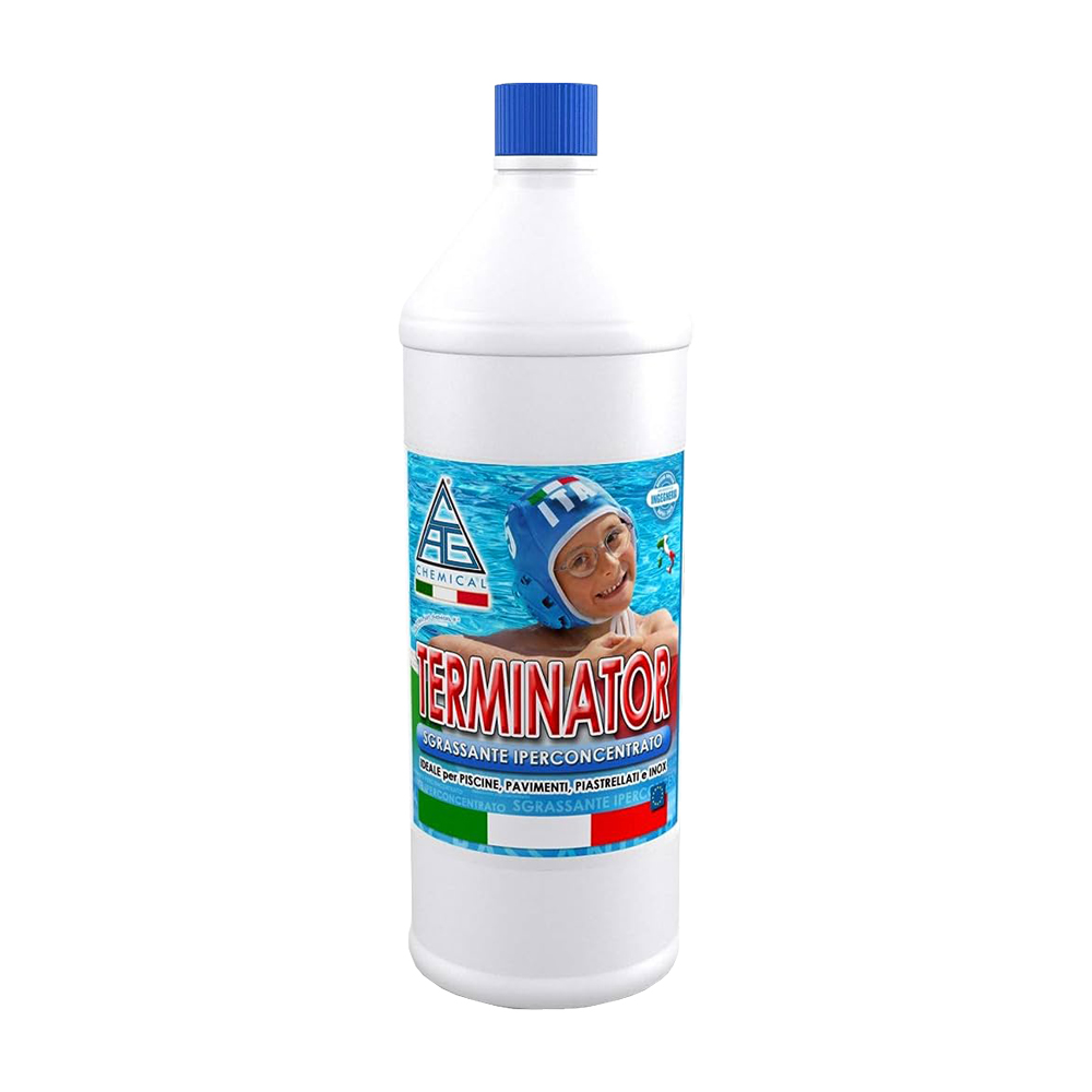 Sgrassante per piscine terminator 1 lt cag chemical - azione iperconcentrata.