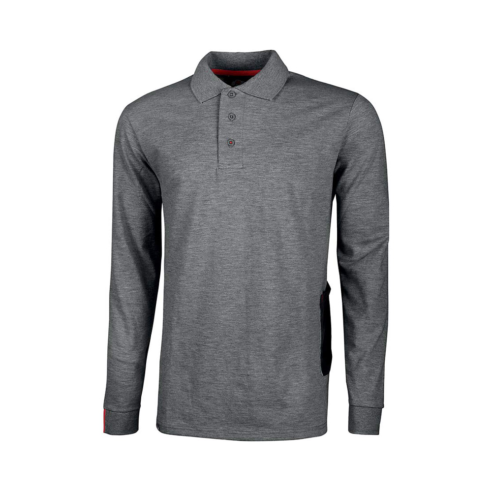 Polo Maniche Lunghe Enjoy Live Grey Meteorite U-POWER - Taglia XL