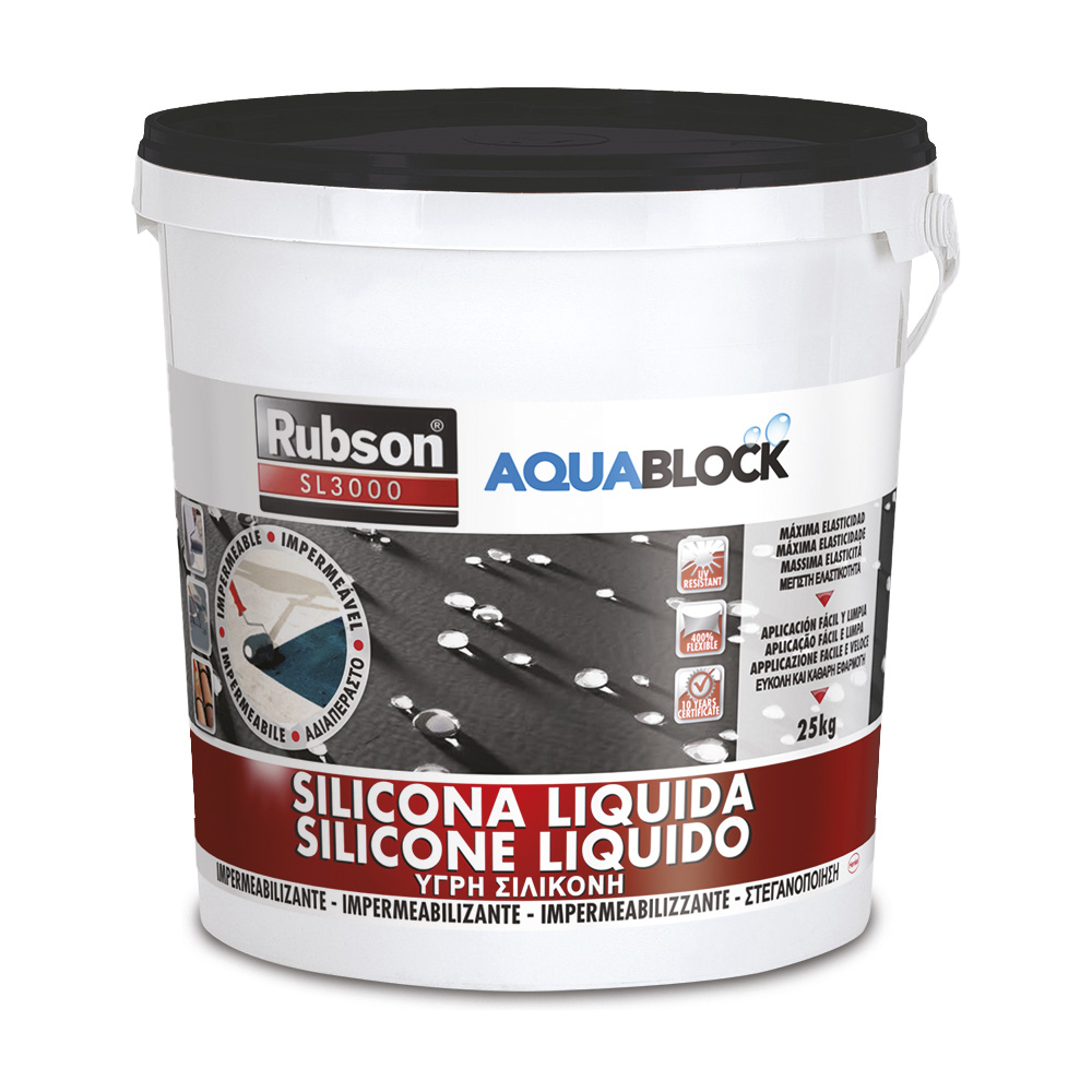 Silicone Liquido Aquablock SL3000 Nero RUBSON 25 KG | Fercolor