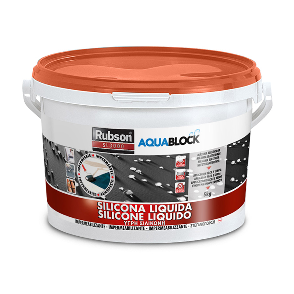 Aquablock silicone liquido sl3000 terracotta rubson 5 kg.