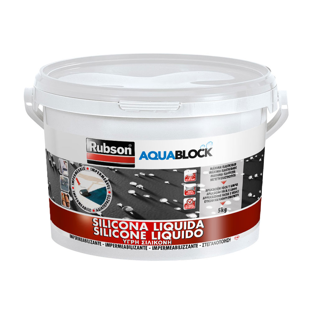 Aquablock silicone liquido sl3000 bianco rubson 5 kg.