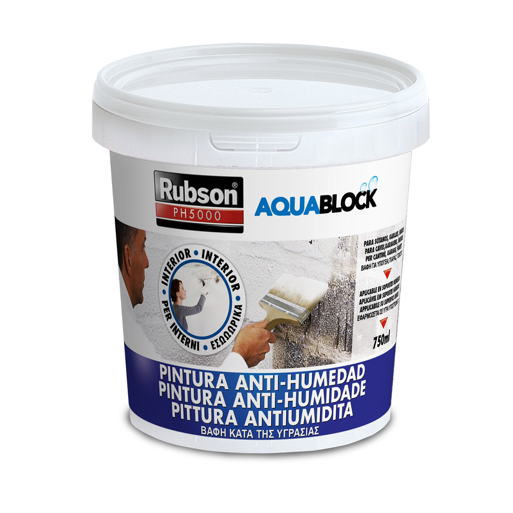 Aquablock Impermeabile Pittura Antiumidita PH5000 RUBSON 750 ml