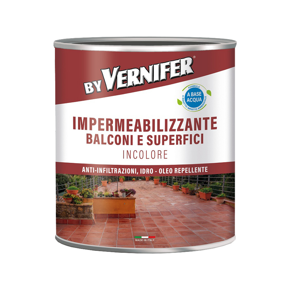 Impermeabilizzante per terrazze e superfici 1 lt vernifer - base acqua.