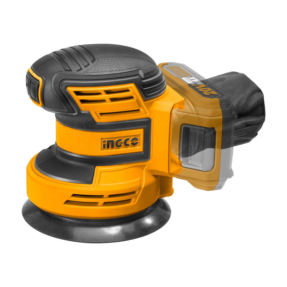 Levigatrice Rotorbitale a Batteria 20V INGCO - con 5 Dischi Abrasivi