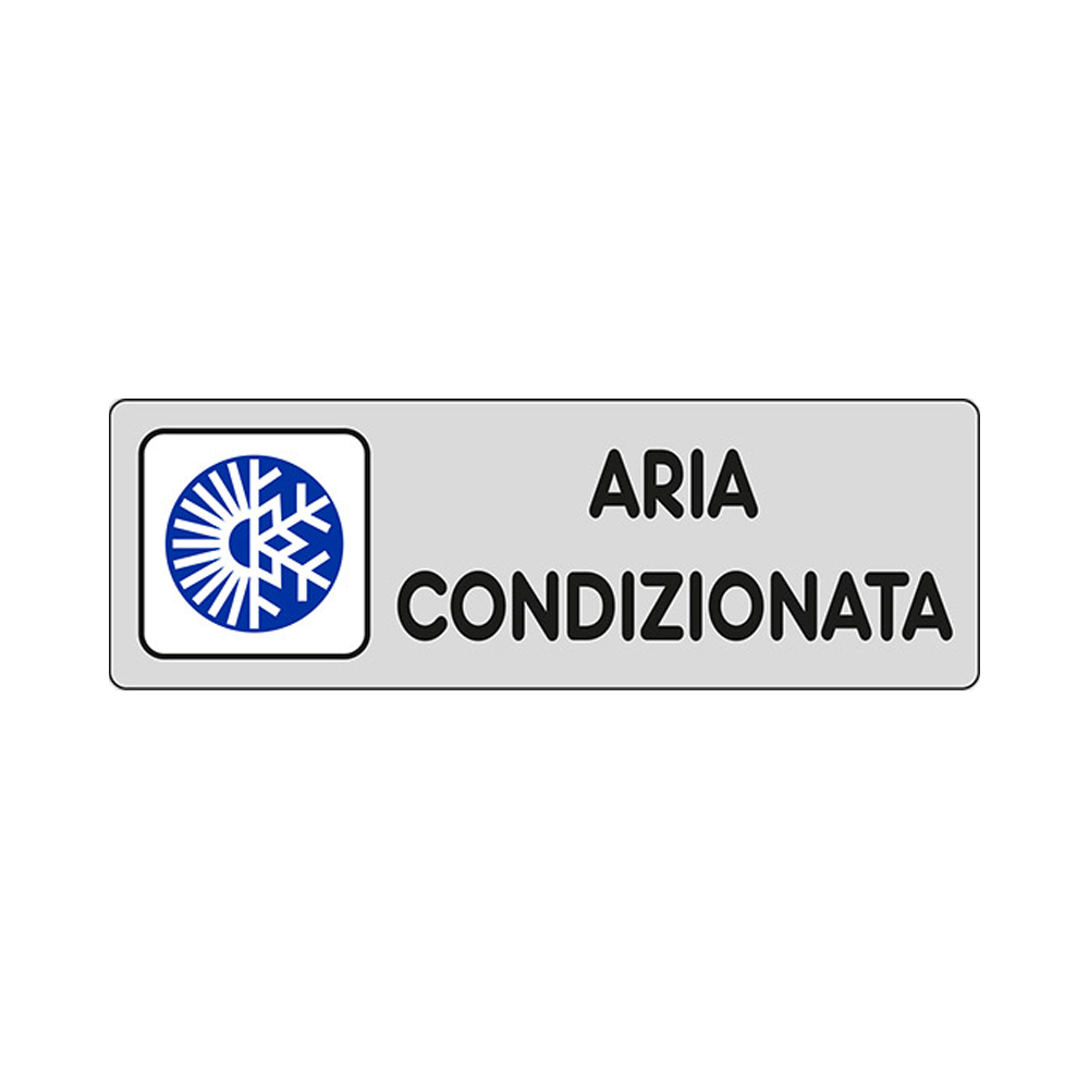 Cartello in Carta Autoadesiva 15x5 cm - ARIA CONDIZIONATA