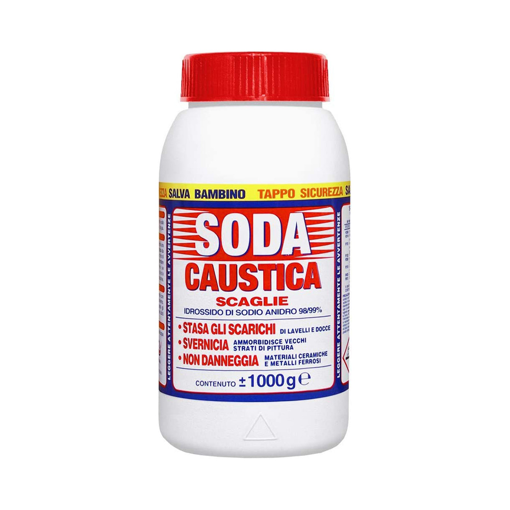 Soda caustica a scaglie 1 kg marten - disgorgante bagno - sverniciatura.