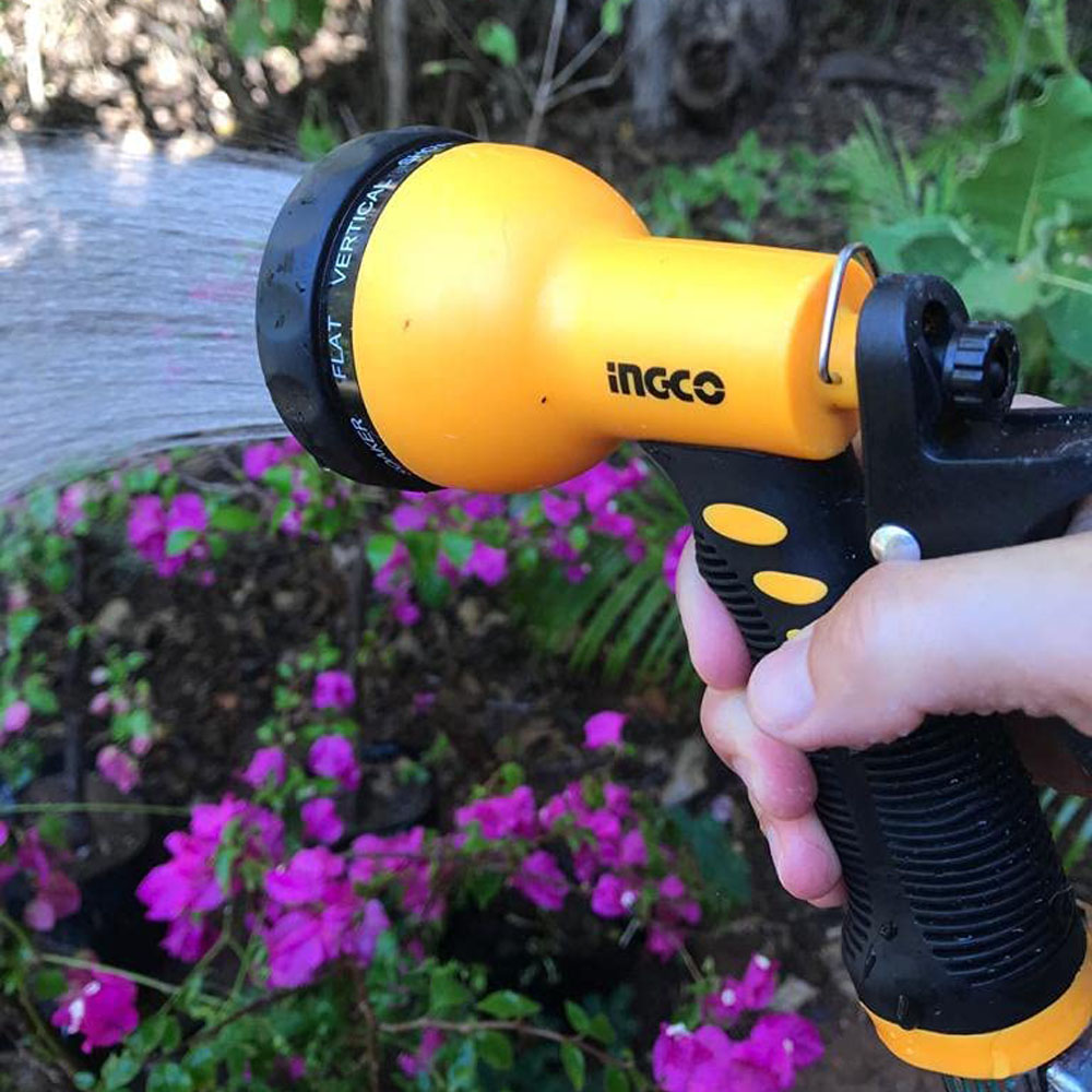 Pistola per Irrigazione Regolabile 9 Getti INGCO - Adattatore 3/4