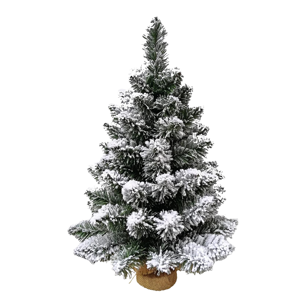 Pinetto di natale da scrivania timmy innevato 90 cm fercolor - con 96 rami.