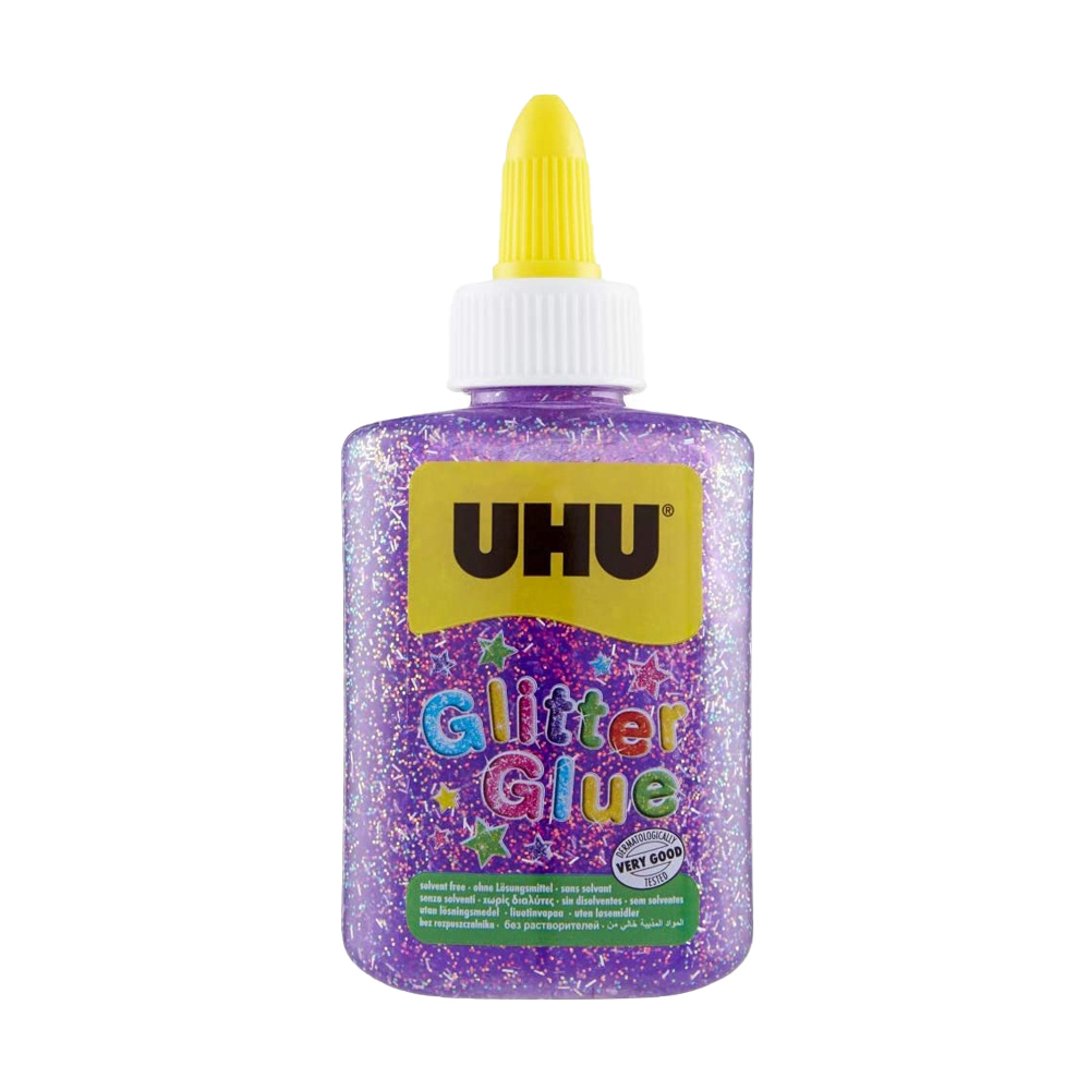 Adesivo per Decorazioni Glitter Glue Viola UHU 88,5 ML