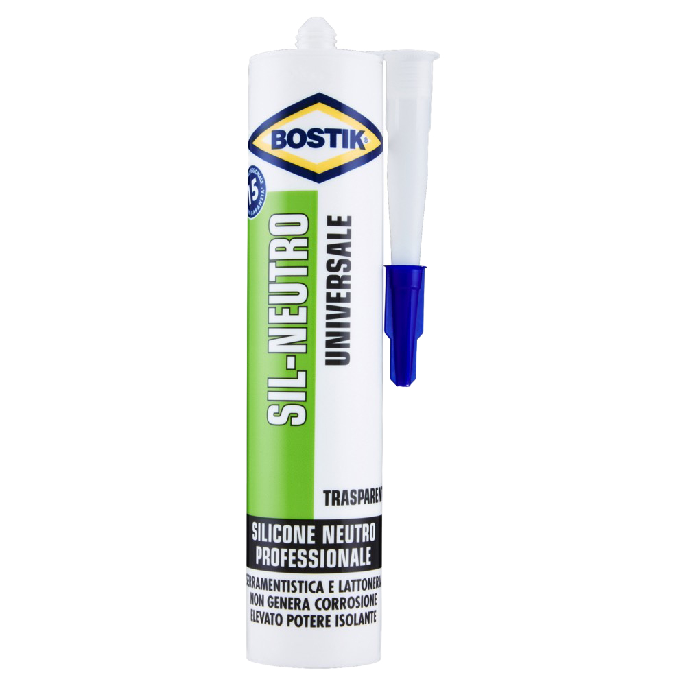 Silicone neutro trasparente sil-neutro bostik 300 ml.