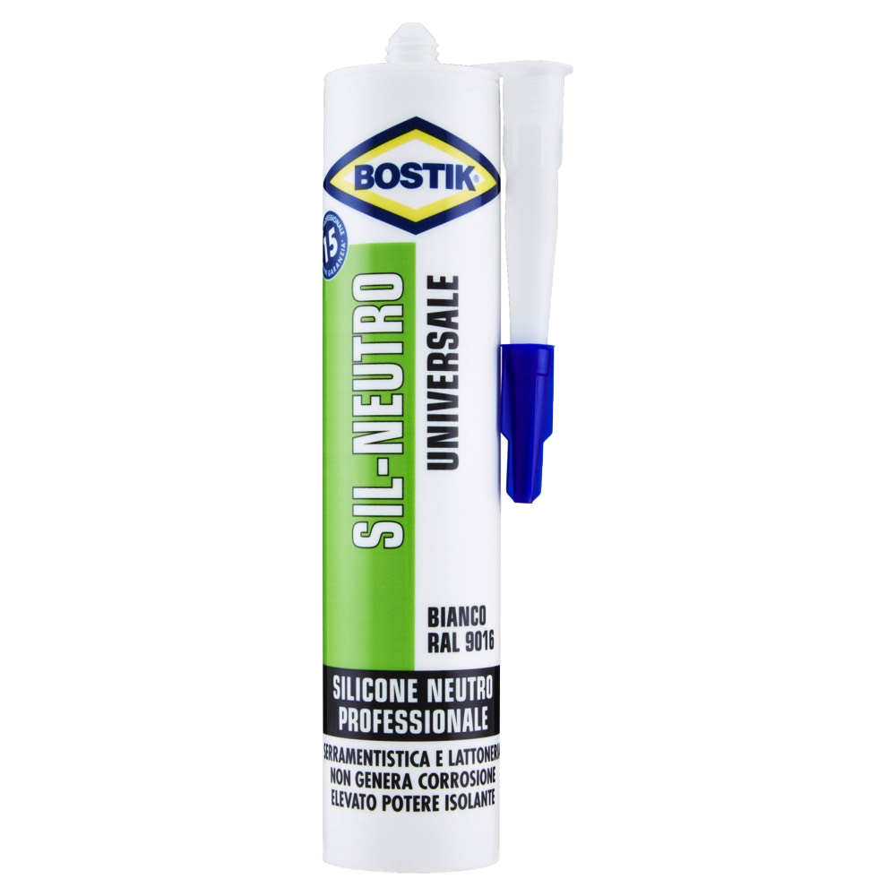 Silicone neutro bianco sil-neutro bostik 300 ml.