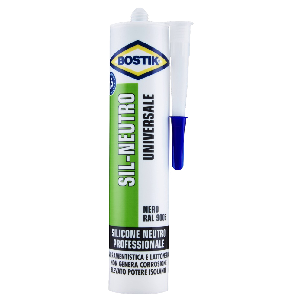 Silicone neutro nero sil-neutro bostik 300 ml.