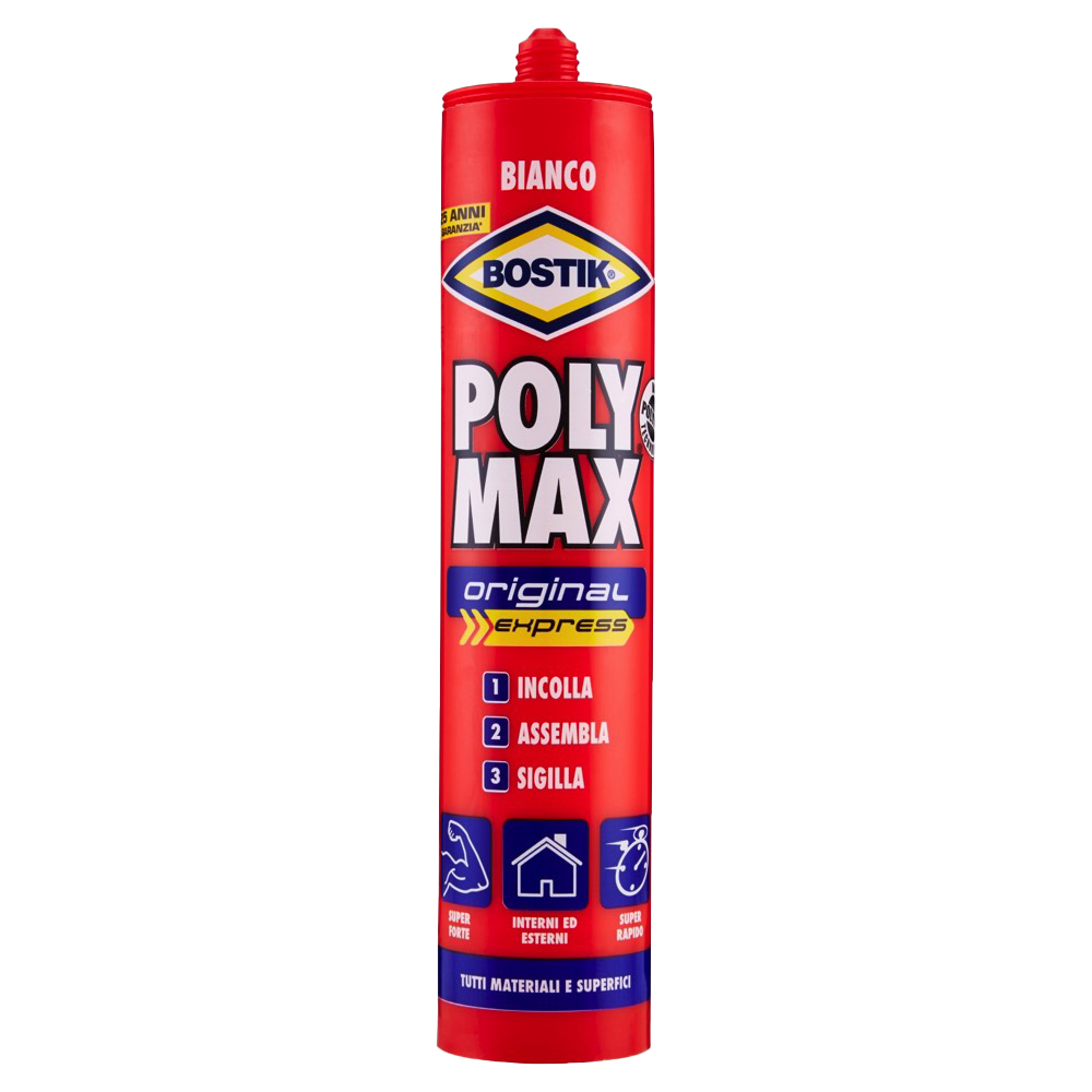 BOSTIK Poly Max High Tack Express Cristal colla di montaggio e sigillante  universale super rapido e super forte, 100% cristallino cartuccia 300g  trasparente : : Fai da te