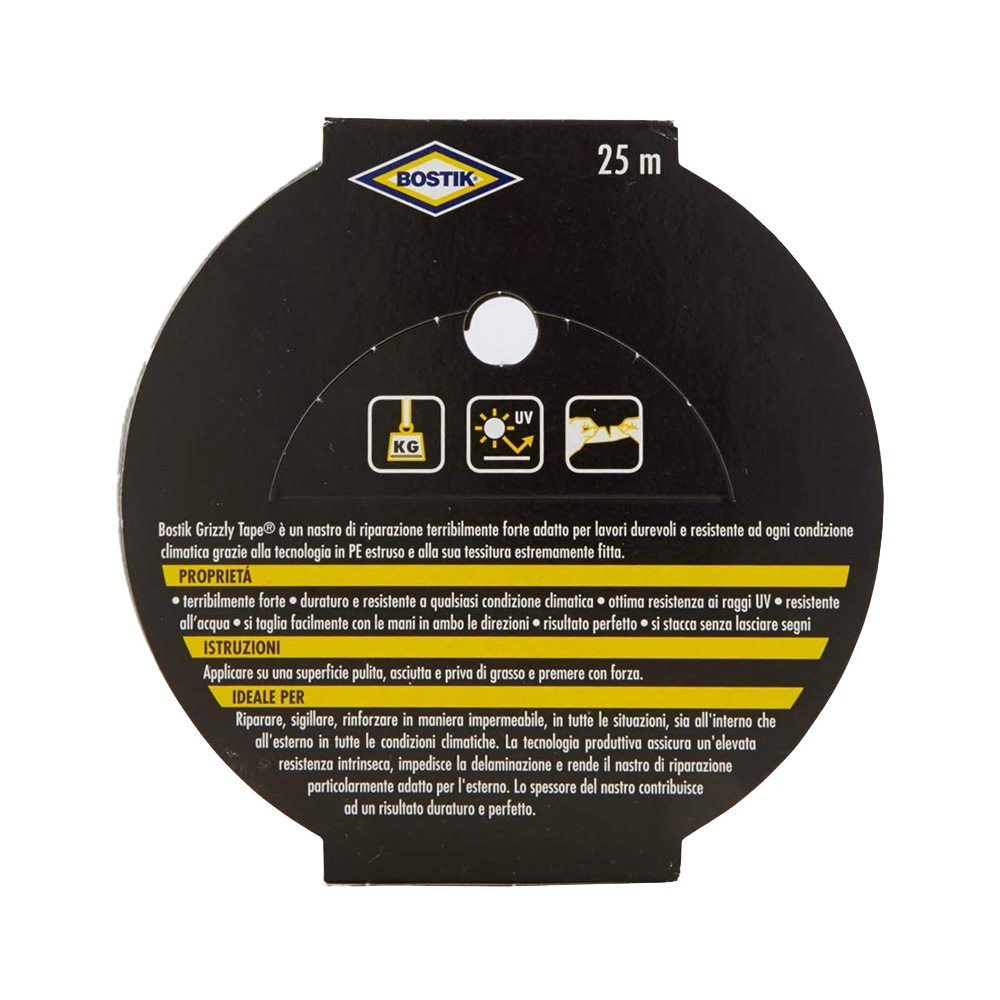 Nastro Telato Grizzly per Riparazioni Estreme 25 mt x 50 mm BOSTIK - Grigio