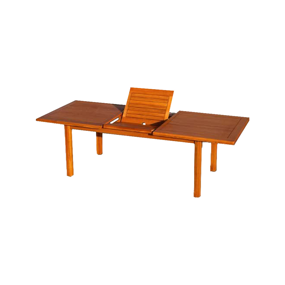 Tavolo estensibile riviera in legno balau ferliving 180-240x100x75h cm.