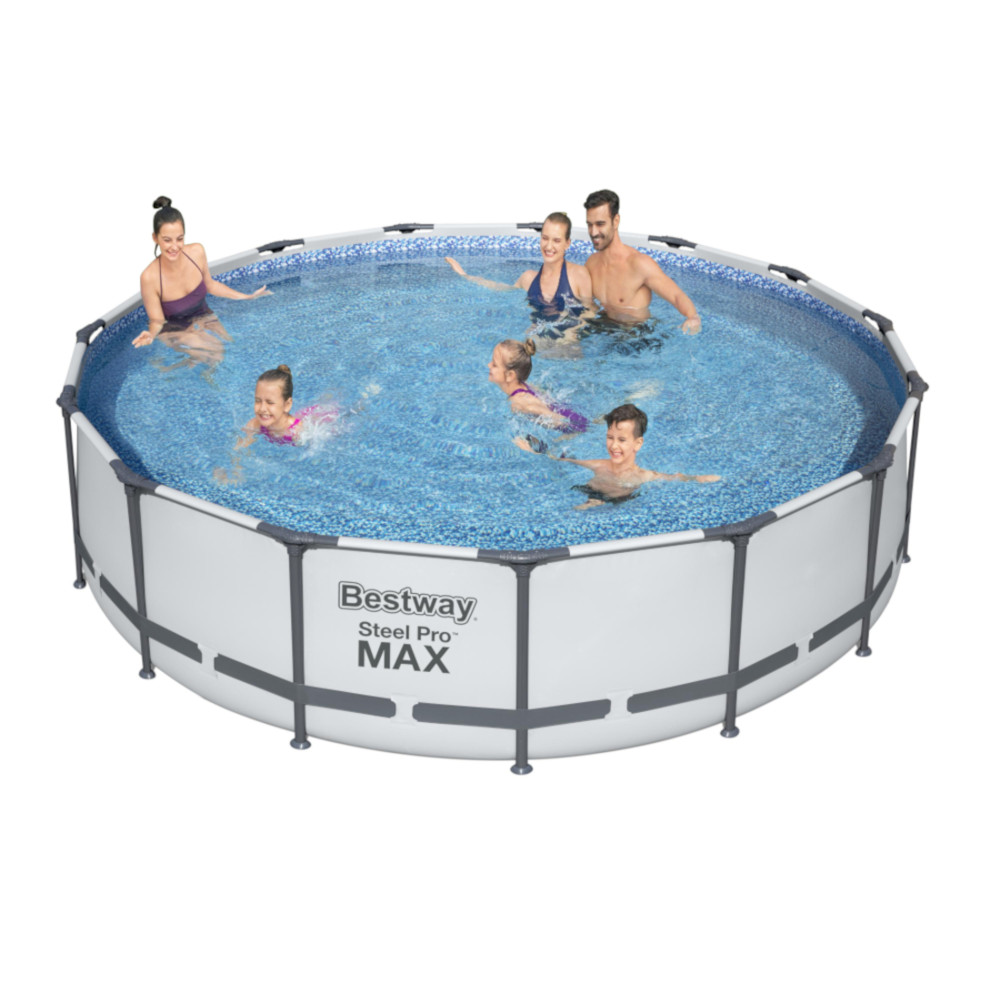 Piscina fuori terra bestway rotonda steel pro max 457x107h cm.