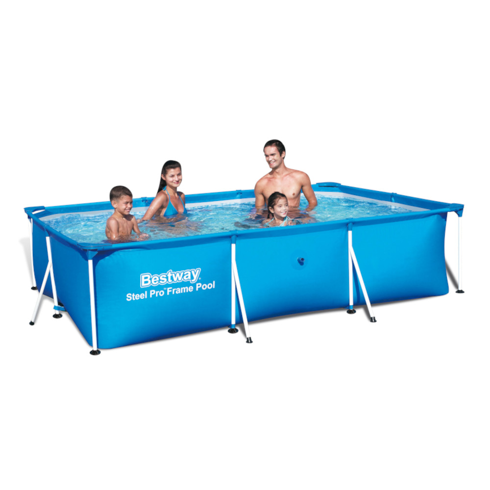 Piscina fuori terra bestway 56404 steel pro blu rettangolare -  cm.300x201x66h.