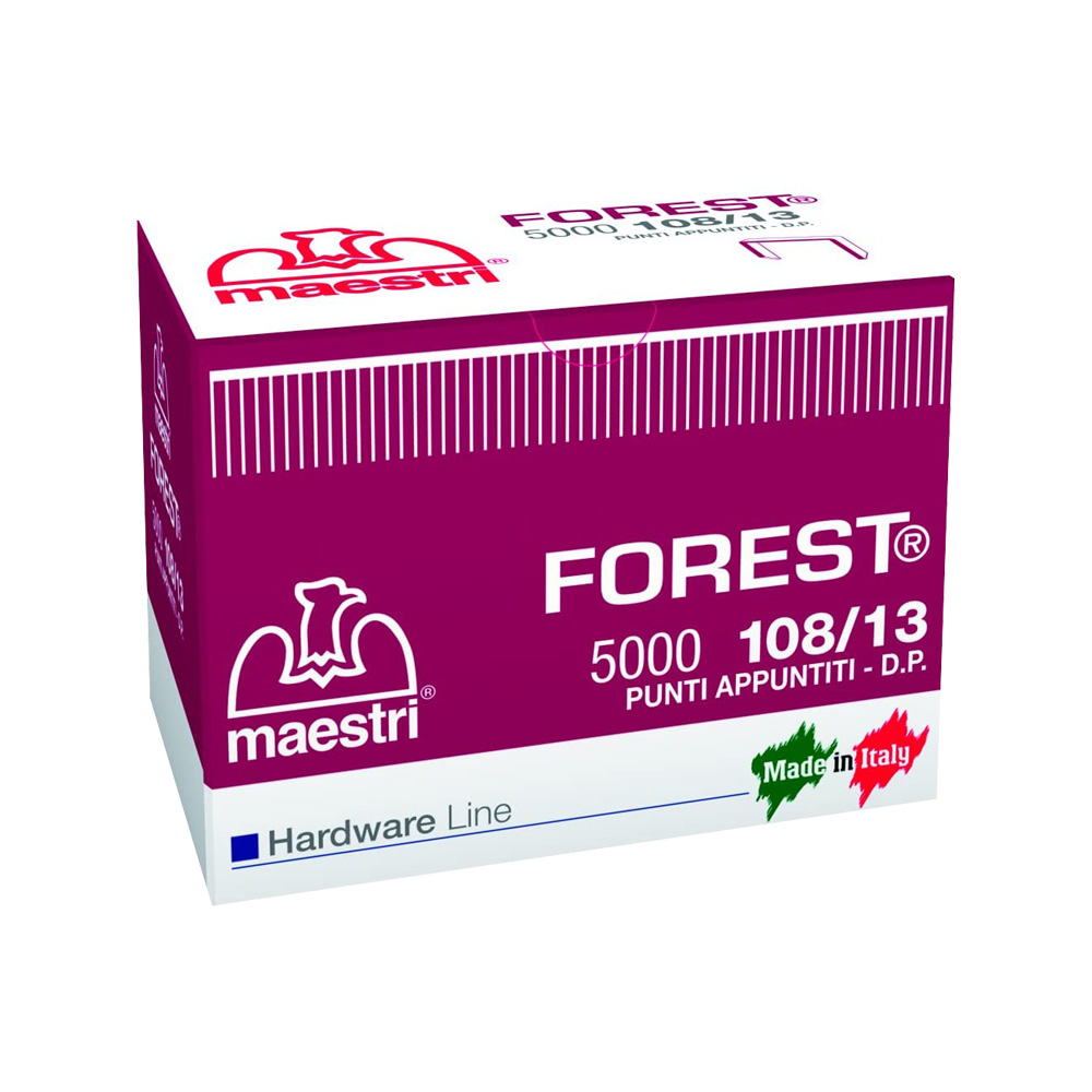 Punti metallici 108/13 forest - confezione 5000 pezzi.