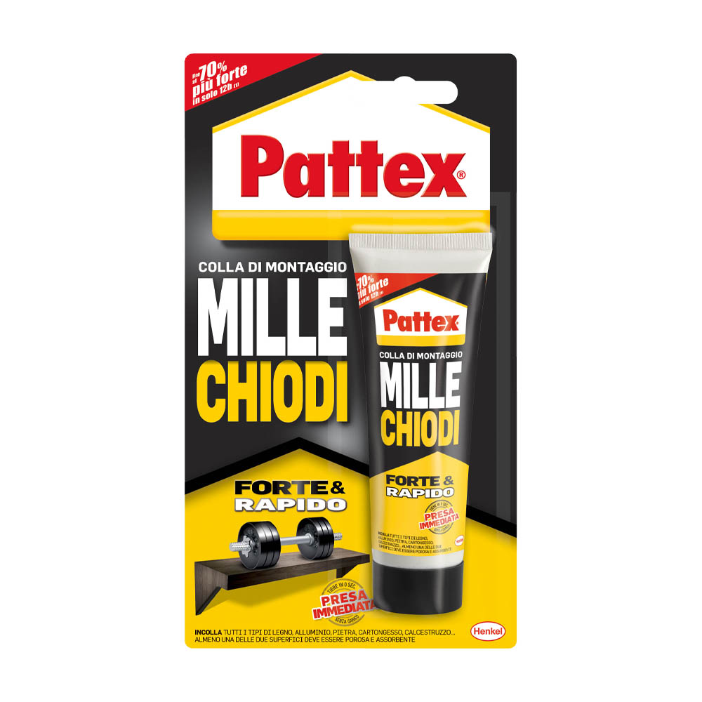 Adesivo di montaggio millechiodi forte e rapido pattex 100 gr.