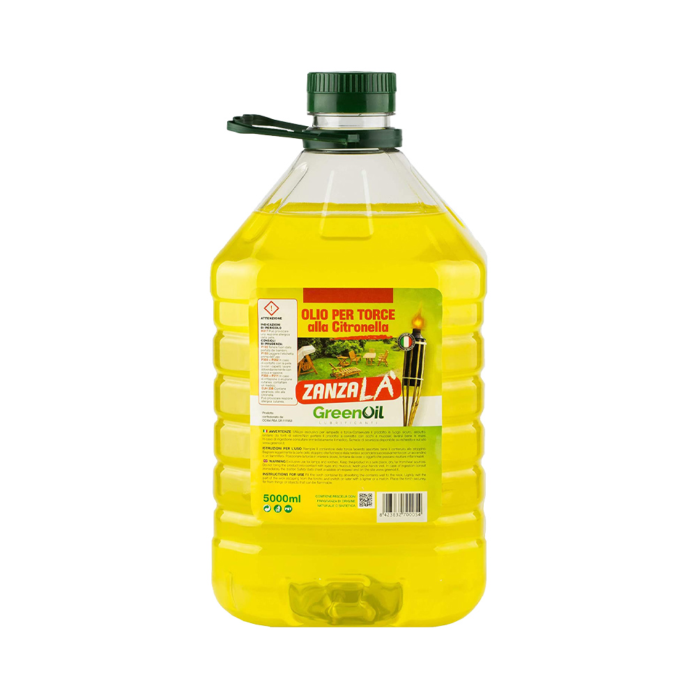 Olio di Paraffina Citronella per Torce e Lampade Esterno 5 LT