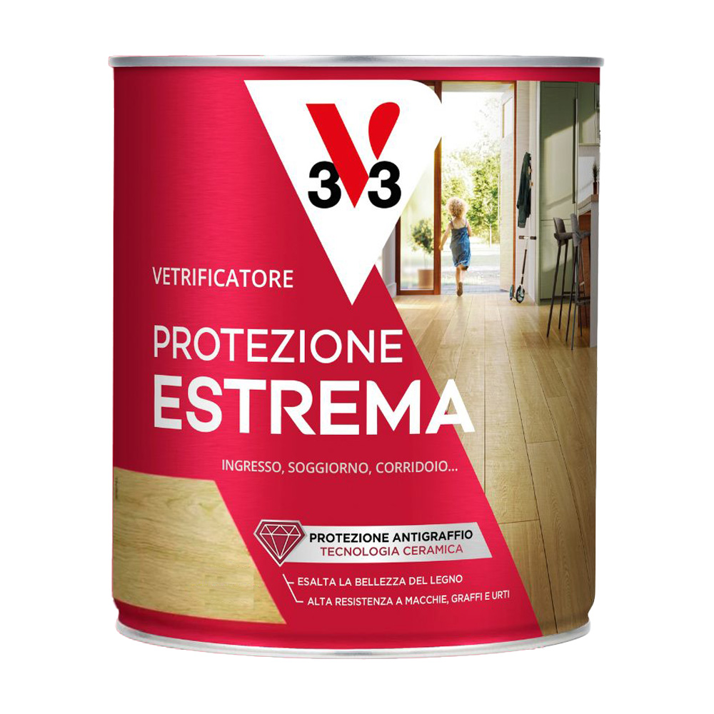 Vetrificatore per parquet protezione estrema 2,5 lt v33 - aspetto cerato.