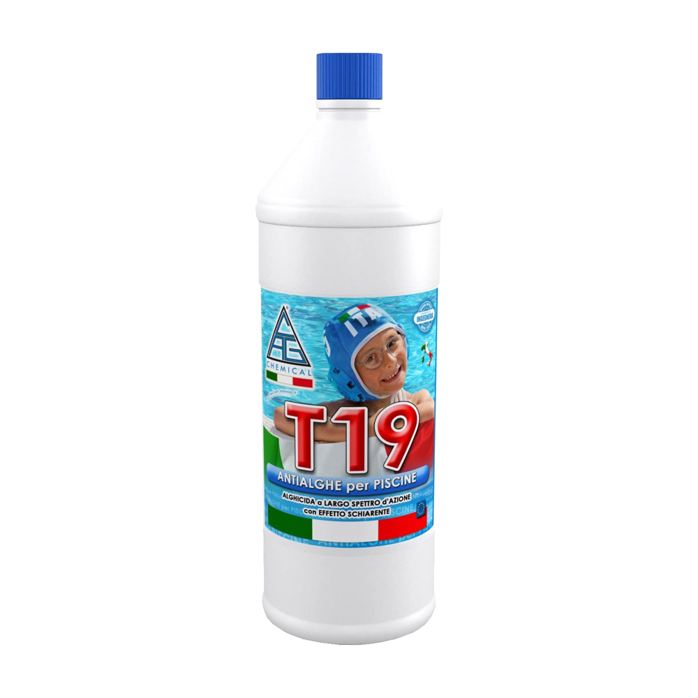 T19 cag chemical 1 lt - anti alghe per piscine a basso potere schiumogeno.